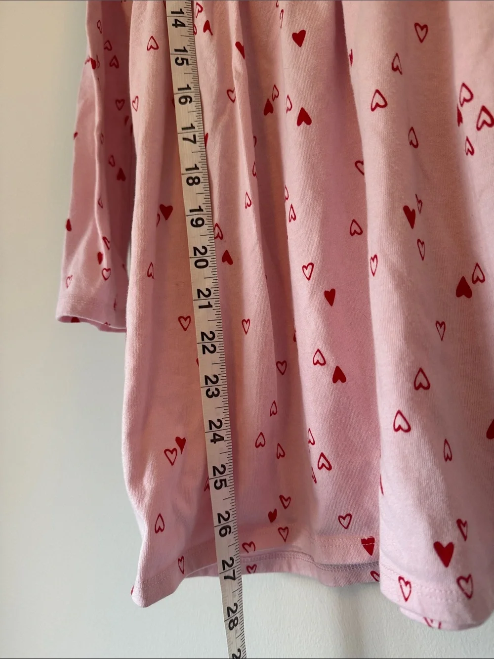 Cat & Jack Pink Dress with Red Heart Print